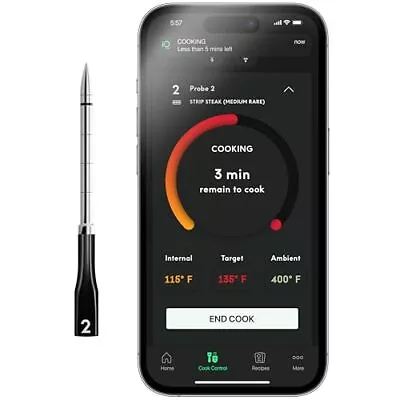 Chef IQ Smart Thermometer Add-on Probe No. 2 Bluetooth/WiFi  Assorted Styles  • $62.88