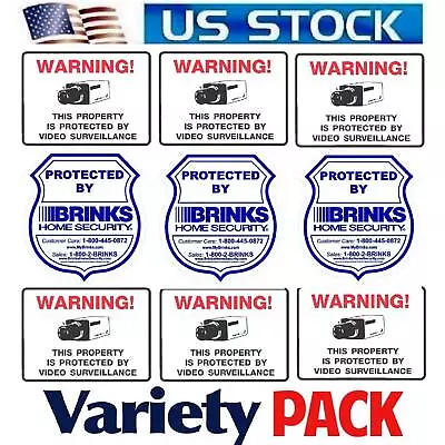 Brinks Home Security Cameras In Use Window Sticker Decal Signs Waterproof Vinyl • $8.95