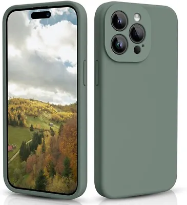 CALOOP Silicone Case Designed For IPhone 15 Pro Military Grade Olive  Coloured • £12.99