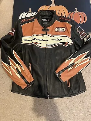 Harley Davidson Men's Screaming Eagle Victory Lap Leather Jacket 98280 XL RARE • $449.99