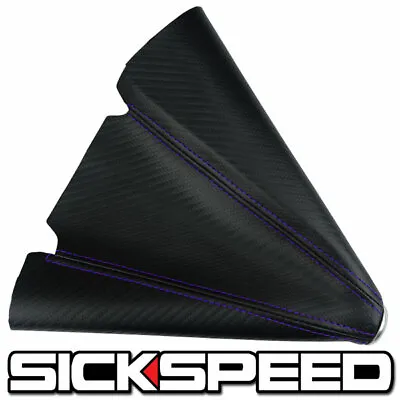 Carbon Fiber Look Purple Stitch Black Shift Boot For Gear Cover Shifter A • $18.88