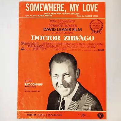 Somewhere My Love Laras Theme Doctor Zhivago VTG 1965 Sheet Music • $10.50