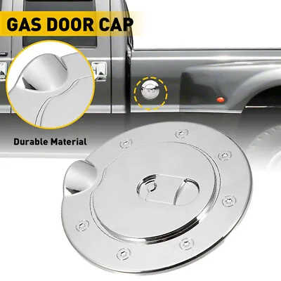 Gas Cap Cover Chrome Fuel Tank Door Fuel Filler Door Fit CHEVY SILVERADO 2007-14 • $14.99