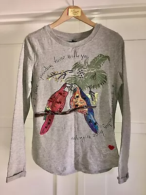 New Desigual Gorgeous Tropical Print Long SleevedTop With Stunning Beaded Detail • $30
