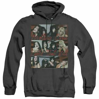 Motley Crue Looks That Kill Hoodie Sweatshirt Licensed Rock N Roll Black Heather • $31.49