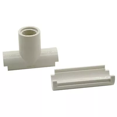 SNAPLOC 6622006 1/2 Inch PVC Pipe Repair Tee With 1/2 Inch Threaded Riser • $11.75