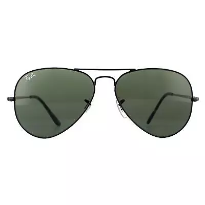 Ray-Ban Sunglasses Aviator Metal II RB3689 914831 Black Green • $209