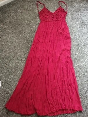 £5 • Buy Burgandy Floor Length Dress Size XL