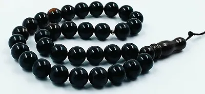 Genuine Amber Tasbih Misbaha Tesbih Islam Prayer Beads 33 Masbaha  Pressed • $59