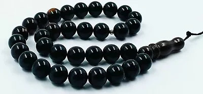 Genuine Amber Tasbih Misbaha Tesbih Islam Prayer Beads 33 Masbaha Tespih Pressed • $39