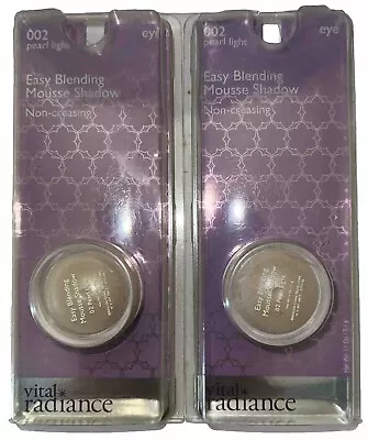 Pack Of 2 Vital Radiance By Revlon Easy Blending Mousse Shadow #002 Pearl Light • $17.57