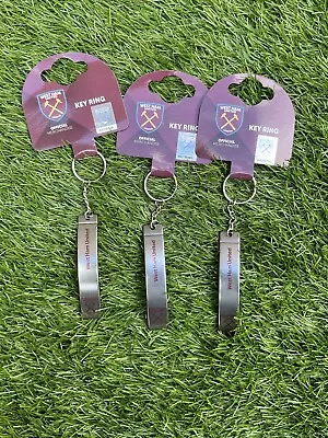 £7.99 • Buy 3x West Ham United FC SLEEK BOTTLE OPENER KEYRING OFFICIAL BNWT