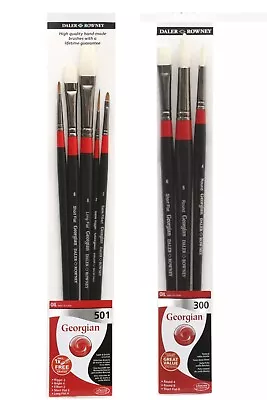 Daler Rowney Georgian Oil Brush Set 501 & 300 HIGH QUALITY Art Paint X 8 £35 • £12.97