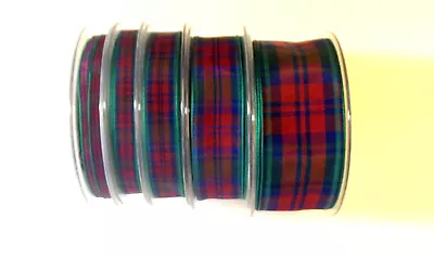 Tartan Ribbon By Berisfords Lindsay Choose From 5 Widths And 3 Lengths • £1.60