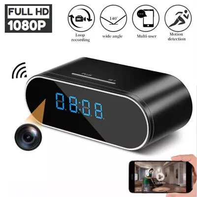 FHD 1080P Camera WiFi Hidden Wireless Night Vision Security Nanny Alarm Cam • £12.99