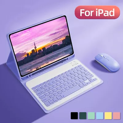 Bluetooth Keyboard Case With Mouse For IPad 5/6/7/8/9/10th Gen Air 3 4 5 Pro 11 • £18.99