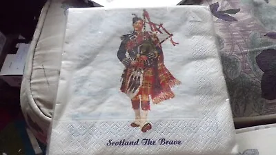 £11.49 • Buy Scotland The Brave Amazing Grace Words X 20  + 10 Tartan Reindeer Paper Napkins
