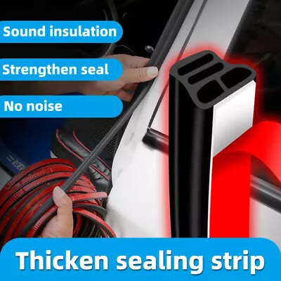 Car Door Rubber Seal Strip Car Door Seals 3Layer Protector Seal Noise Insulation • $21.99