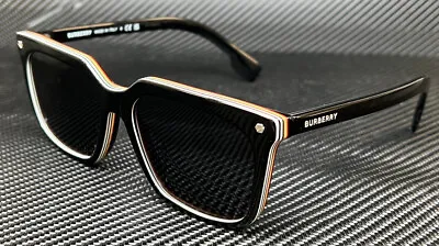 BURBERRY BE4337F 379887 Black Grey Men's 56 Mm Sunglasses • $157.95