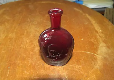 Vintage Wheaton Miniature Ruby Red Glass Benjamin Franklin Bottle • $10.99