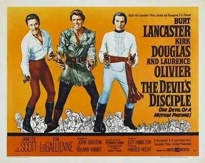 The Devils Disciples Starring Burt Lancaster Kirk Douglas Laurence Olivier • £3.50