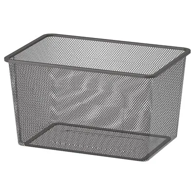 Ikea TROFAST Mesh Storage Stackable Metal Box Grey 42x30x23cm • £19