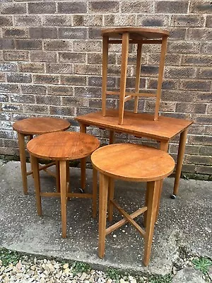 Mid Century Poul Hundevad Nest Of Tables Small Inner Tables Sliding Side Table • £179.99