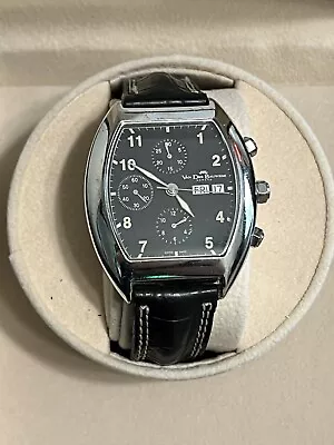 VAN DER BAUWEDE Magnum CAL. 35 Chronograph Automatic Geneve Silver 800 Watch • $999.99