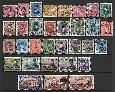 Egypt Large Group Of Perfins All Different • $1.80