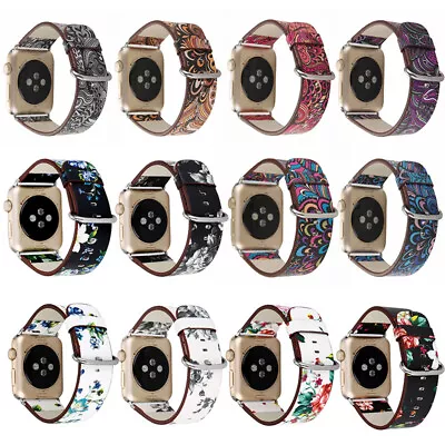 $13.99 • Buy Genuine Leather Apple Watch Band Strap IWatch Series 7 SE 6 5 4 3 2 38/40 42/44
