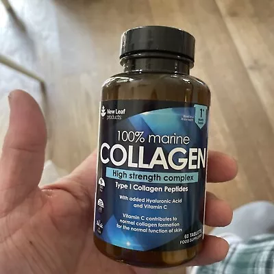 Hydrolised 100% Marine Collagen Tablets  1470mg Type 1 Max Strength Skin Hair J2 • £10.75