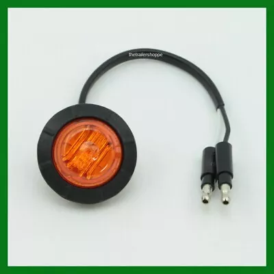 Maxxima Marker Clearance 6 LED Light 1-1/4  Round Amber Grommet Mount • $12.25
