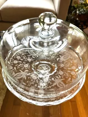 Vintage Crystal New Martinsville Viking Prelude Pattern Pedestal Dome Cake Stand • $120