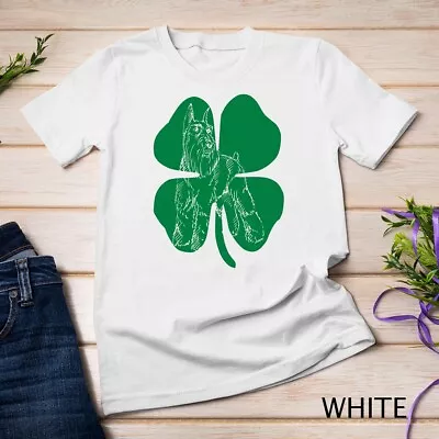 Miniature Schnauzer Green Shamrock Saint Patrick's Day Unisex T-shirt • $16.99