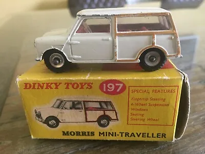 £65 • Buy Vintage 1967 Dinky Toys Morris Mini Traveller In Cream In Original Box Model 197