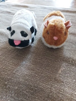 £5 • Buy 2 X Rare Zhu Zhu Pets Hamsters, Black And White & Tan And White
