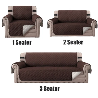 $19.48 • Buy 1/2/3 Seater Quilted Sofa Couch Cover Pad Protector Slipcover Pet Mat Waterproof