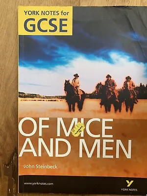 YORK NOTES GCSE OF MICE AND MEN Book Study Guide Exam Notes • £4.50