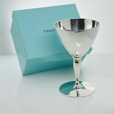 Tiffany & Co Stem Wine Cocktail Goblet Cordial Glass Silver Makers 1890's • $225