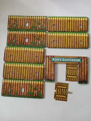 Fort Superior Playset Tin Wall Gate Entry Vintage T Cohn Cavalry Western LOT • $51.54