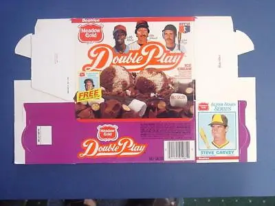 1986 Meadow Gold Ice Cream Box Brett Schmidt Rose Garvey -  FLASH SALE • $15