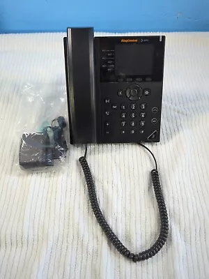 Polycom Ringcentral  VVX 350 IP Phone 2201-48830-001 W/ Power Adapter • $24.43