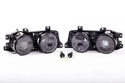 BMW E32 E34 HEADLIGHTS Hella Dark STYLE EURO ELLIPSOID SMILEY 525 535 540 M5 740 • $579