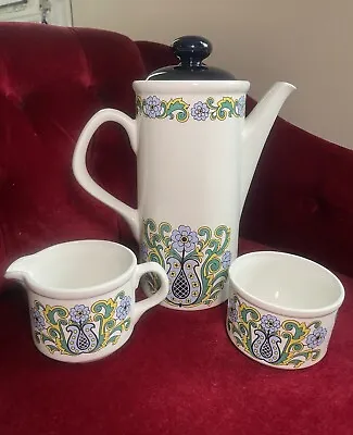 Vintage Kashmir Hostess Tableware 70s Mid Century Coffee Pot Sugar Bowl Milk Jug • £29.99