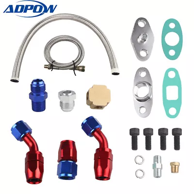 10AN 24In Turbo Oil Feed & Return Drain Line Kit For T3 T4 T3/T4 T70 T66 TO4E • $39.99
