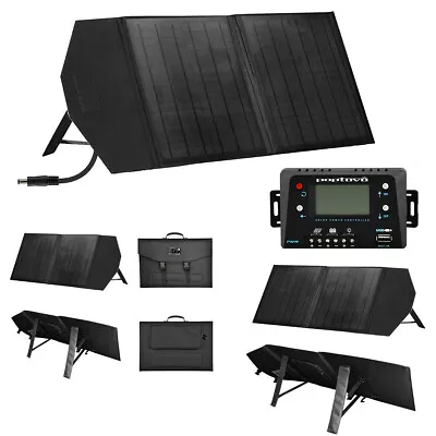£35 • Buy 50W Portable Mono Folding Solar Panel Kit 12V Battery Charger Camping Caravans