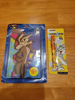 $1.99 • Buy Vintage Looney Tunes Diary With Lock And Collector's Pens