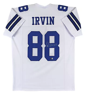 Michael Irvin Authentic Signed White Pro Style Jersey Autographed BAS Witnessed • $179.99