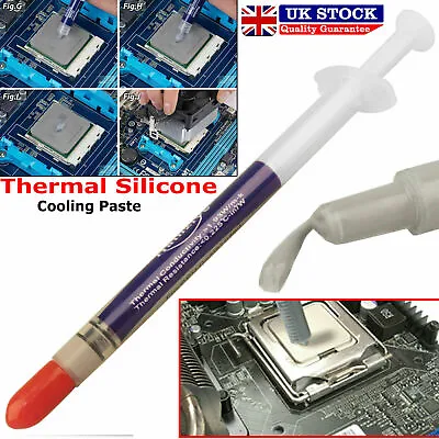 Heat Sink Thermal Compound Silicon Cooling Paste Grease PC CPU Processor Syringe • £2.48