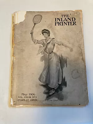 Rare MAY 1906 The Inland Printer MAGAZINE - Lady Tennis Player • $45